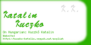 katalin kuczko business card