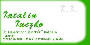 katalin kuczko business card